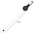 thumbnail image 6 of tooloflife Mini Retractable Key Chains Belt Badge Reel Holder Stainless Steel Clip Black, 6 of 7