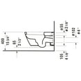 thumbnail image 4 of Duravit 253309-Dual Starck 2 0.8/1.6 Gpf Dual Flush Wall Mounted One Piece Elongated, 4 of 7
