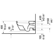 Duravit 253309-Dual Starck 2 0.8/1.6 Gpf Dual Flush Wall Mounted One Piece Elongated