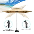 thumbnail image 4 of Pellebant 9 x 5 ft Patio Outdoor Umbrella Double Top Market Umbrella in Tan, 4 of 10