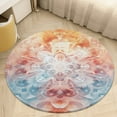 thumbnail image 4 of Kaleidoscope Mandala Colorful Floral Boho Floral Medallion Round Rug - Small Round Area Rug, Soft Non-Slip Machine Washable Bedroom Mat Indoor Accent Entry Carpet for Office Desk Dorm Hallway, 4 of 6