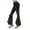 Black, variant on Women Pants Stage Solid Color Leather Glossy Slim Fit Irregular Flared Wide Leg Pants Cargo Pants Woman Red XL
