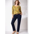 thumbnail image 4 of Jessica London Women's Plus Size Stretch Cotton Scoop Neck Tee, 4 of 5