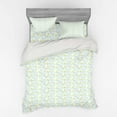 thumbnail image 2 of Ambesonne Floral Bedding Set 3 Pcs, Ivy Branch and Flowers, Twin, White Grey Yellow Green, 2 of 3