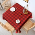 thumbnail image 2 of Christmas Square Tablecloth 52x52 Inch – Waterproof Polyester Printed Table Cover, Wrinkle Resistant & Washable for Kitchen Dining Picnic Party Decor, Single-v4-15, White, 2 of 6