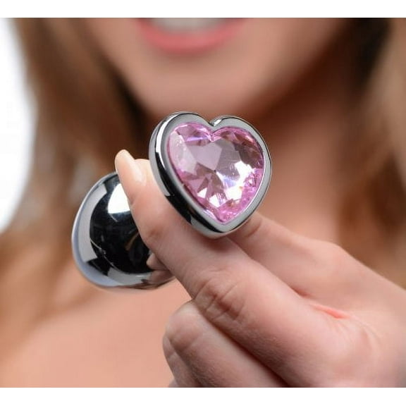 Bootysparks Pink Heart Gem Anal Plug Set