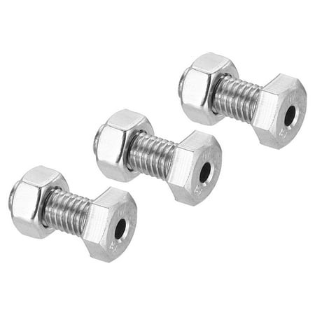

Uxcell M5x12mm Hollow External Hexagon Screw Cylindrical Lamp Threading Screws Through Hole Bolt with Nut 3 Set
