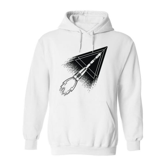 Graphic Rocket Launching Hoodie Men -Image by Shutterstock, Male Small