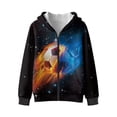 thumbnail image 4 of Uorisanigo Zip Up Hoodies Hooded Sweatshirt Kids Casual Long Sleeve Flame Soccer Ball Hooded Sweatshirts Soft Jacket Pullover Shirts Spring Fall Activewear Hoodie, 4 of 8