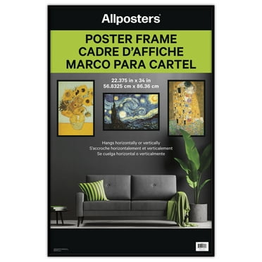 Trends International Poster Frame, Black, for 22.375" x 34" Posters and Wall Art in Your Room