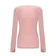 thumbnail image 4 of Blusa de manga larga con cuello en V para mujer, sexy, informal, de color sólido, a la moda Fridja hkj3529, 4 of 8