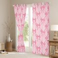 thumbnail image 4 of Feelyou Girly Pink Bowknot Black Out Curtains, Princess Cartoon Bow-tie Curtains Pack of 2 (42x63 Each), Teens Kids Girls Women Bedroom Curtains, Living Room Curtains Decor, 4 of 7
