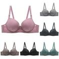 thumbnail image 2 of gakvbuo Full Coverage Bras for Women Steel Ring Support Bra Women's Solid Color Backless Sexy Seamless Push-Up U-Shaped Beautiful Back Underwear Everyday Bras, 2 of 5