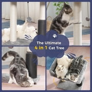 Cat Tree Tower for Large Cats Cat Scratching Post with 20x15.7”Wide Top Bed, Self Groomer, Thick Scratch Post [Dia4.5”] and Danging Ball Great for Indoor Cats-Large Grey.Product promotion event