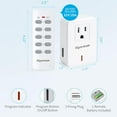 thumbnail image 4 of Syantek Remote Control Outlet Wireless Light Switch Kit for Household Appliances, Expandable, up to 100 ft Range, White (5 Outlets + 2 Remotes), 4 of 9