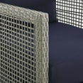 thumbnail image 4 of Modway Aura 4 Piece Outdoor Patio Wicker Rattan Set in Gray Navy by Modway, 4 of 7