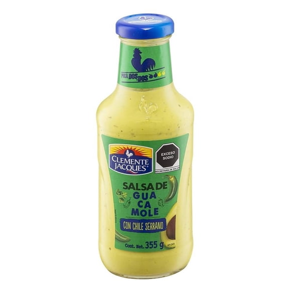 Salsa Clemente Jacques de guacamole con chile serrano 355 g