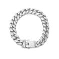 thumbnail image 3 of Sonducket plateada Diamantes de imitación brillantes Hip Hop Cadena de eslabones cubanos Hombres Mujeres Bling Bangle Crystal Accesorio Ropa, zapatos y accesorios Miscelánea Plata, 3 of 5