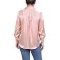 thumbnail image 3 of NY Collection Missy Tabbed Long Sleeve Satin Blouse, 3 of 4