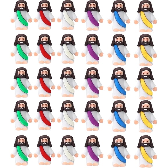 Mini Jesus Figures, Set of 30pcs Action Figures Little Jesus Figures, Tiny Jesus Figures to Hide and Seek Religious Gifts for Easter Egg Stuffers
