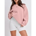 thumbnail image 5 of Biekopu Women’s Oversized Sweatshirts Long Sleeve Crew Neck Solid Color Pullover Tops Fall Clothes, 5 of 6