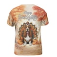thumbnail image 2 of Happy Thanksgiving Basset Hound Turkey Costume Pumpkins Autumn Leaves All Over Print 3D Shirt Unisex Merch Bassets Dog Breed Lovers Gifts Idea - 13014, 2 of 6