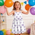 thumbnail image 4 of SGFCWSX Girls Summer Dresses Tie Shoulder Spaghetti Strap Print with Pockets Casual A-Line Kids Daily Dress White Size 9 Years, 4 of 9