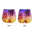 thumbnail image 5 of Xecao's Palm Trees at Sunset for a double-layer running short for women, perfect for gym, tennis, and more, featuring a convenient pocket., 5 of 9