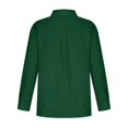 thumbnail image 4 of SDNall Womens Solid Color V Neck Loose Blouse Longt Sleeve Casual Work Tunic Tops With Pocket, 4 of 9