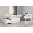 thumbnail image 4 of Tcbosik Twin Over Twin Wood Bunk Bed With Trundle And Drawers,White, 4 of 9