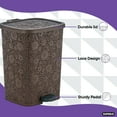 thumbnail image 2 of Superio 16 qt Bathroom Step-On Garbage Can, Brown, 2 of 3