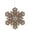 Brown, variant on Northlight Peppermint Snowflake Christmas Ornament with Gem - 10" - Red and White