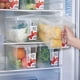 thumbnail image 4 of Caja de almacenamiento del refrigerador | Organizador de cajones de plástico con poleas | Rectangular, Apilable, Transparente para Huevos, Alimentos Congelados, Despensa de Cocina | 27,3 x 15,3 x, 4 of 6
