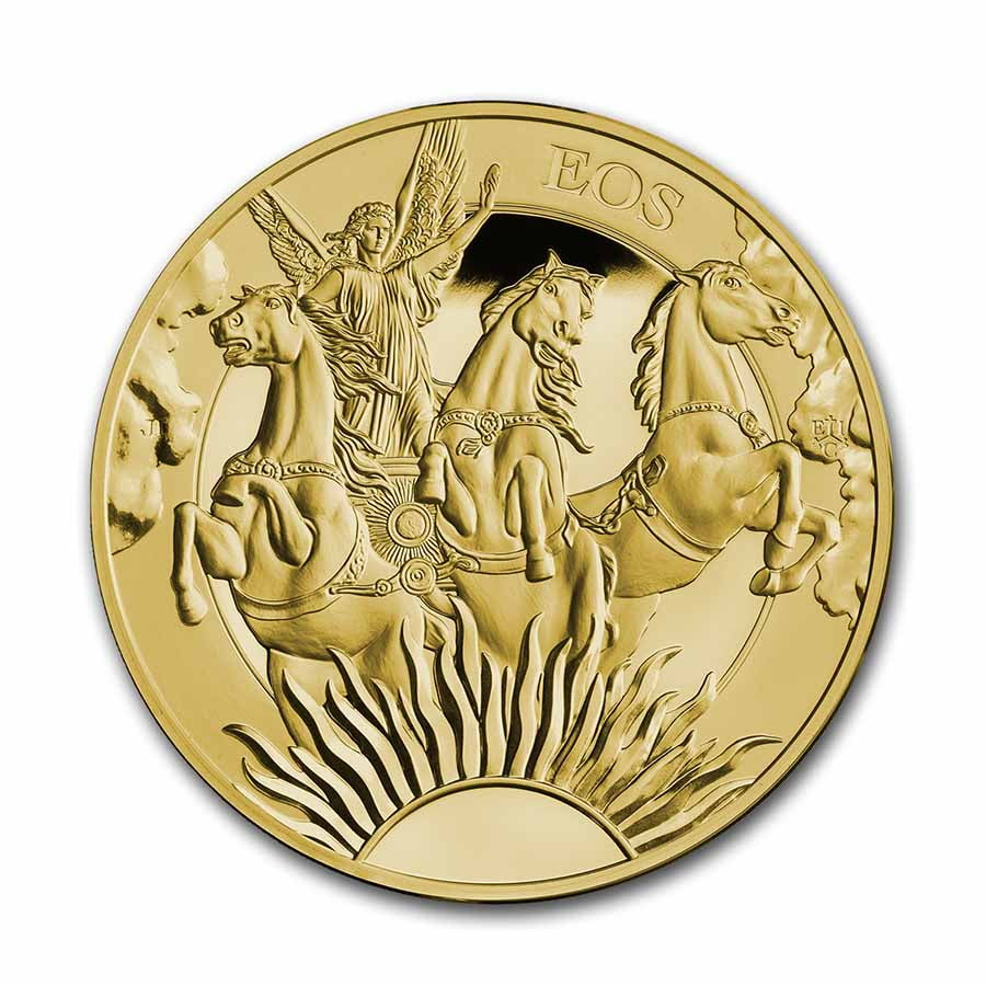 2023 St. Helena 1 oz Gold Goddesses Eos and the Horses Proof