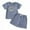 Blue, variant on Infant Boy Outfit Set Letter T-Shirt Casual Shorts Sets Crew Neck Summer Outfits Baby Boy'S Clothing 0-3 Months Cute Boy Clothing