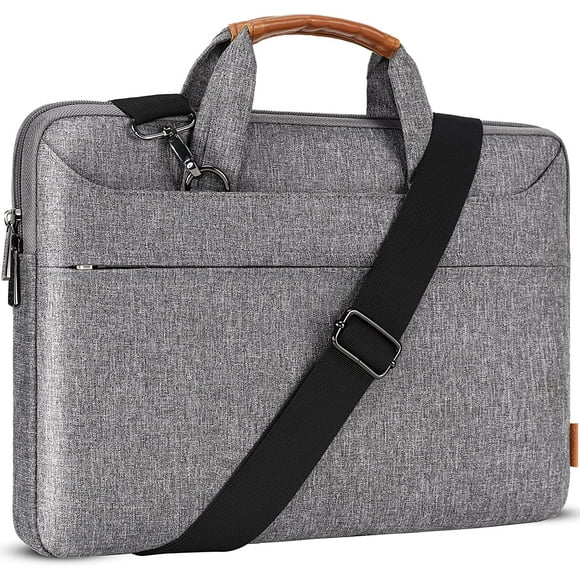 DOMISO 17.3 inch Laptop Bag Business Briefcase Water-resistant Notebook Messenger Shoulder Bag for 17.3" Macbook Pro