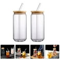 thumbnail image 3 of Cup Cups Glass Drinking Glasses Mason Straw Can Lid Tea Jar Beer Coffee Water Iced Lids Milk Juice Shaped Jars Drink, 3 of 6