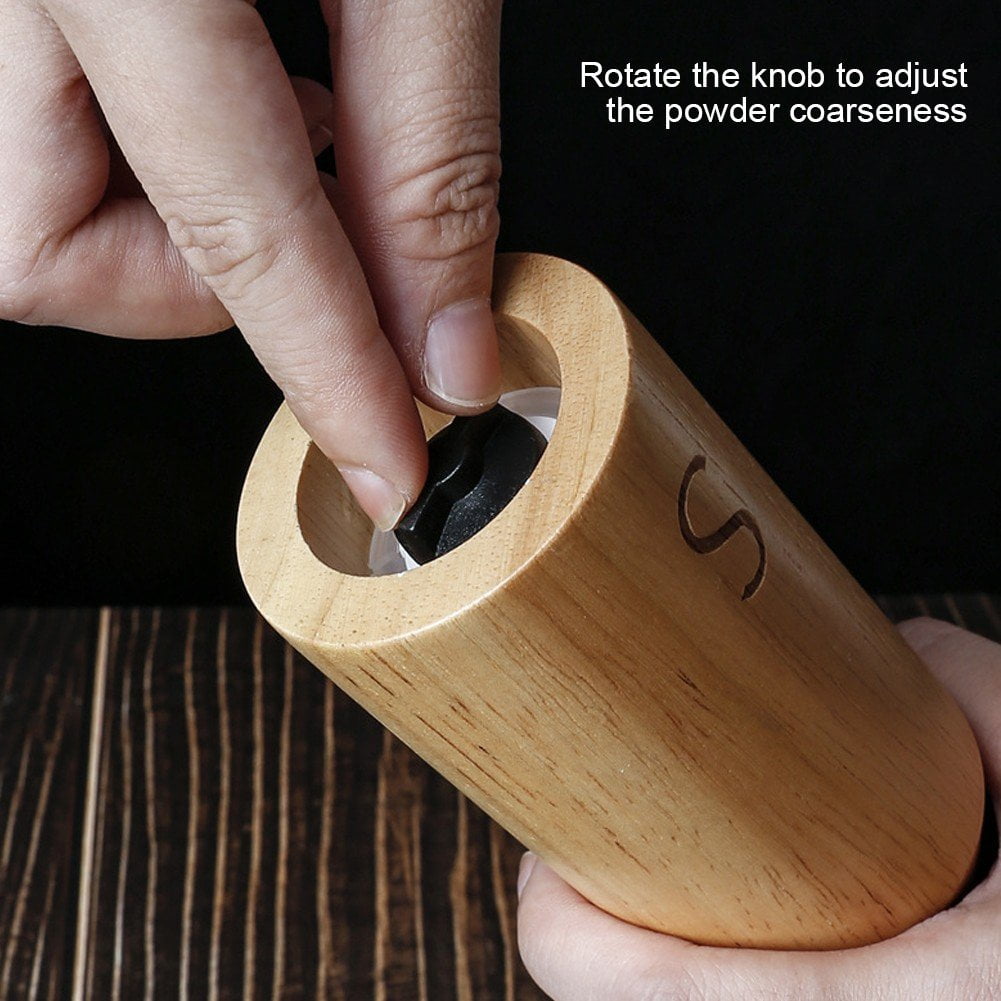Seasoning Grinder, Salt and Pepper Grinder Set Manual Wooden Salt and Pepper Mill Set Professional Wood Mill For Home Kitchen