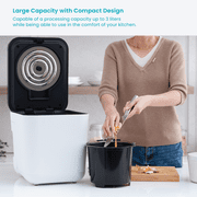 Home Zone Living 3 Liter White Electric Kitchen Composter with Auto Cleaning Cycle