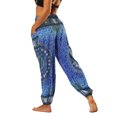 thumbnail image 3 of Defitshape Women's Boho Harem Pants Smocked Waist Yoga Hippie Palazzo Summer Beach Pants Pattern7 One Size, 3 of 5