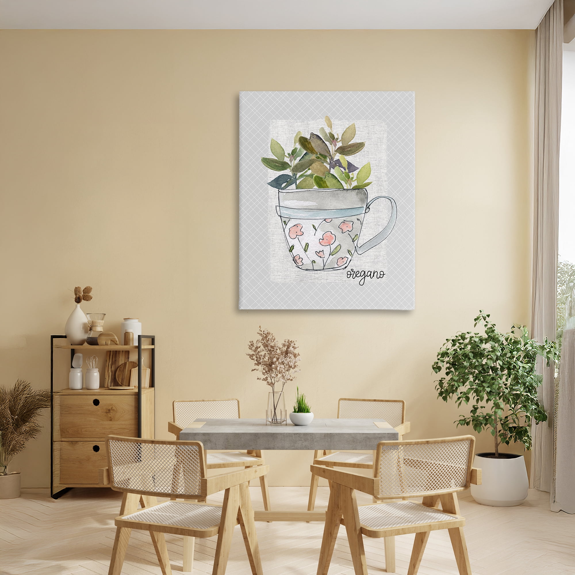 Stupell Industries Oregano Herb Mug Canvas Wall Art, design by Livi Finn