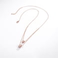 thumbnail image 4 of Fino Collar Doble Zirconia Diamante Blgari Oro Rosa 14k Lam rosa Unitalla, 4 of 7