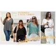 thumbnail image 6 of MOYIKO Oversized T shirts for Women V Neck Short Sleeve Loose Tees Summer Casual Basic Tops, 6 of 7