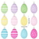 thumbnail image 3 of Set de huevos de Pascua multicolor de plástico de 2.36 pulgadas | Estilo vintage pintado en aerosol | Adornos colgantes decorativos para regalo de bricolaje navideño | Paquete de 6, Ligero,, 3 of 6