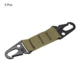 thumbnail image 3 of Clip de llave Uxcell para cinturón con hebilla para colgar, paquete de 3 en color oliva, 3 of 6