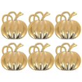 thumbnail image 1 of 6pcs Chic Style Halloween Creative Pumpkin Shape Design Napkin Rings (golden), 1 of 3