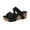 Black, variant on LOVZFMLL Chunky Wedge Sandals for Women Slip On Cork Clogs Casual Summer Outdoor Walking Travel Slides Sandals Beach Vacation Slippers Black 5.5