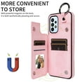 thumbnail image 3 of Nalacover for Samsung Galaxy A23 4G Wallet Case with Card Slots & Metal Finger Ring, Durable PU Leather Back Double Magnetic Botton Flip Kickstand Purse Shockproof Phone Case,Rosegold, 3 of 10