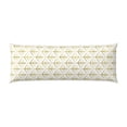 thumbnail image 2 of Picia White And Gold Geometry Body Pillow Cover - Super Soft Microfiber 20x54 Body Pillow Case - Envelope Closure, Wrinkle, Stain Resistant Body Pillow Cover,Elegant Bedding, 2 of 8