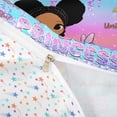 thumbnail image 4 of Castle Fairy Vibrant Rainbow Girl Duvet Cover King,Cartoon Butterfly King Bedding,Multi Tone Pink Purple,1 Duvet Cover and 2 Pillowcases, 4 of 6